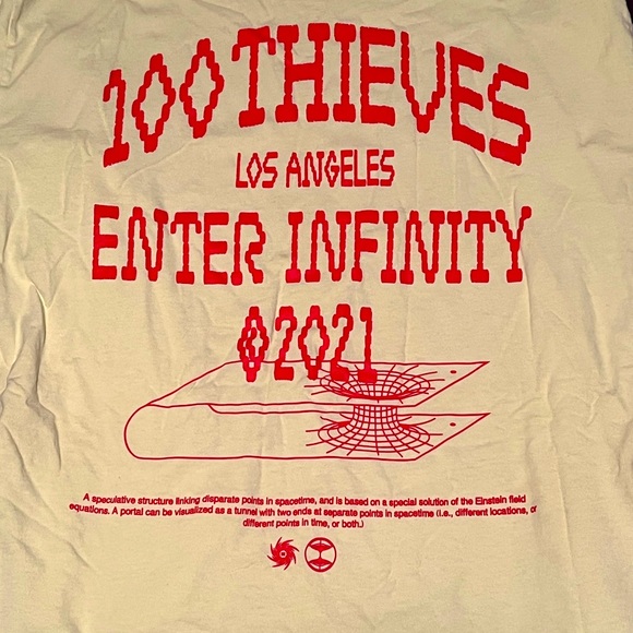 Limited edition drop 100 Thieves 2021 Enter infinity yellow and red long sleeve! - Picture 1 of 5